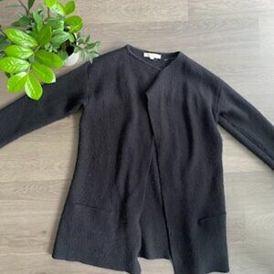 LOFT Black Wool Duster Jacket